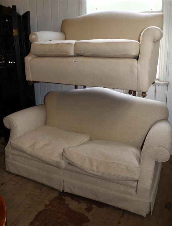 2 upholstered sofas